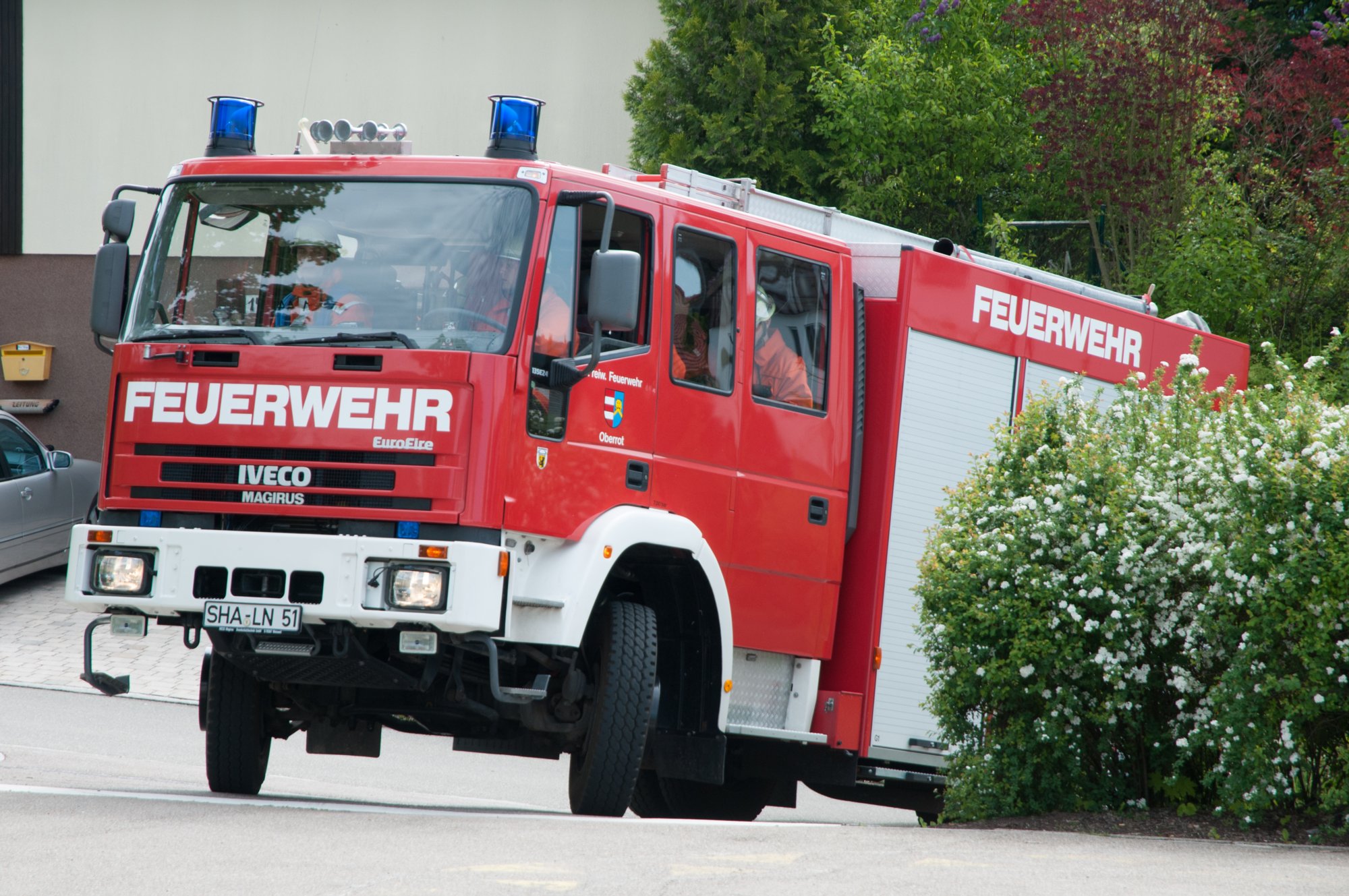 Einsatzübung Feuerwehr Oberrot an der GHS Einsatzübung Feuerwehr Oberrot an der GHS