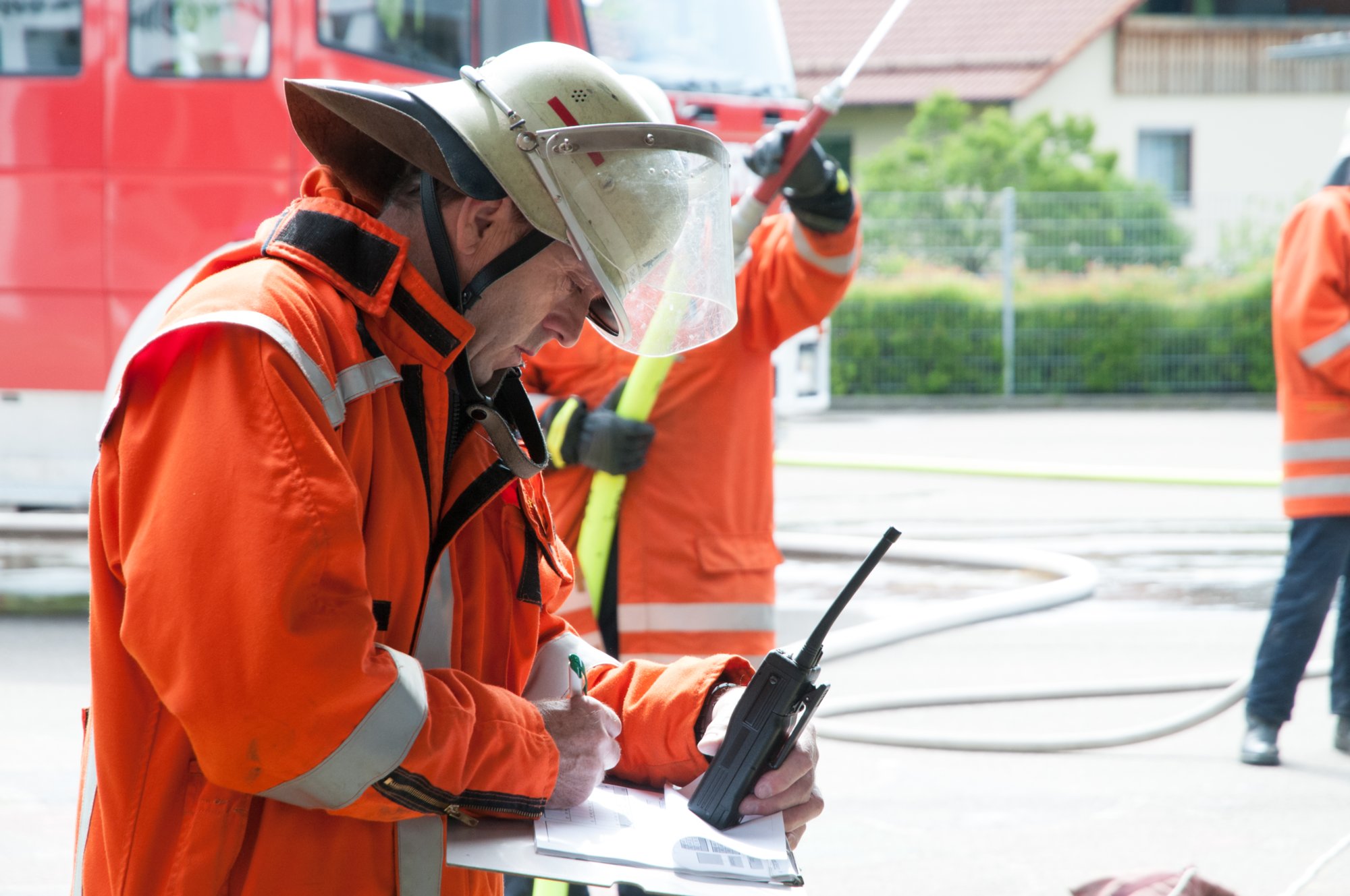 Einsatzübung Feuerwehr Oberrot an der GHS Einsatzübung Feuerwehr Oberrot an der GHS