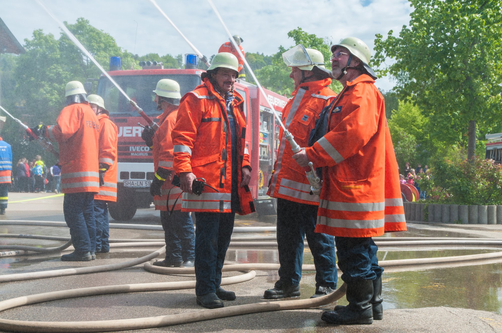 Einsatzübung Feuerwehr Oberrot an der GHS Einsatzübung Feuerwehr Oberrot an der GHS