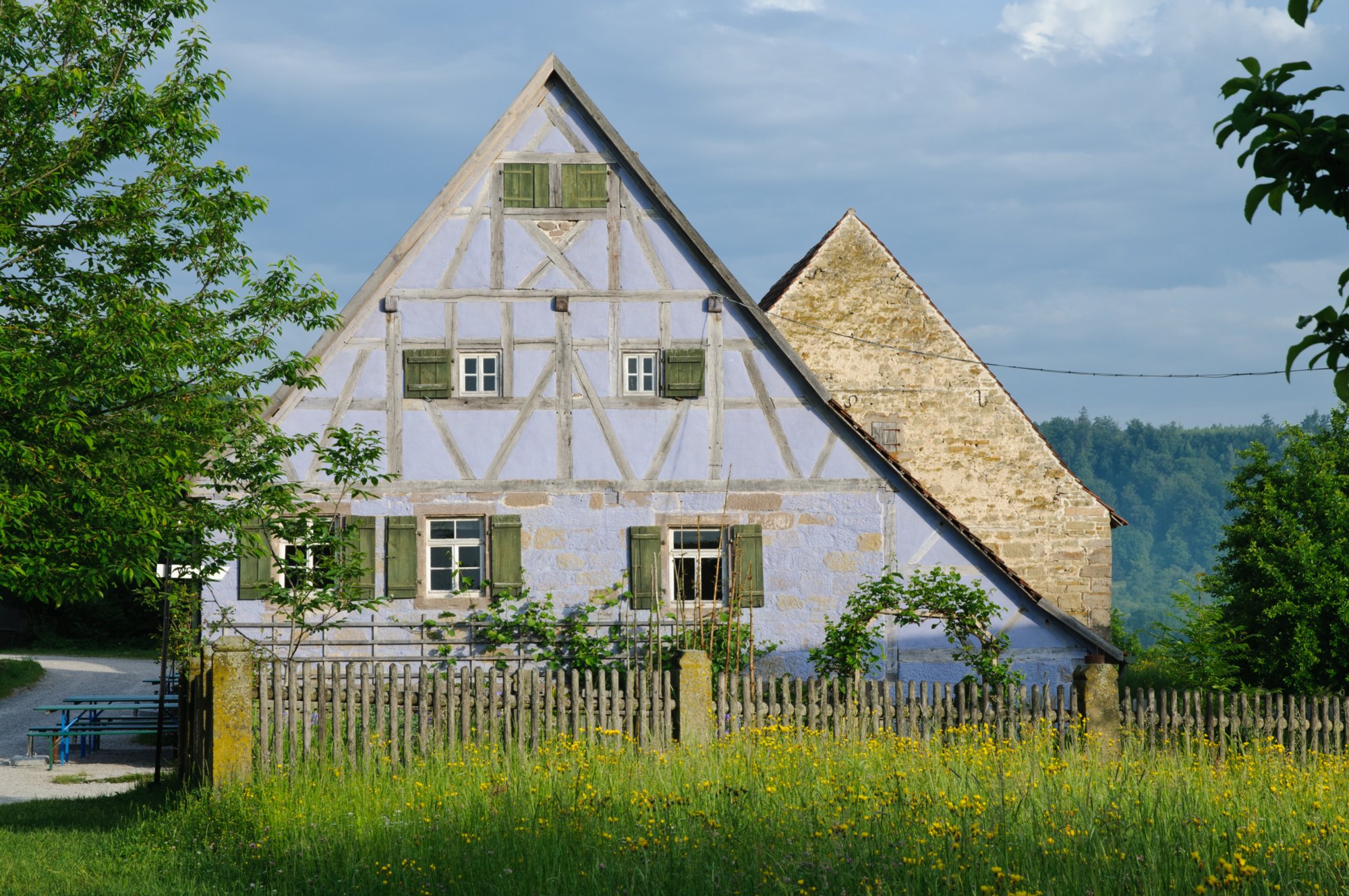 Freilandmuseum Wackershofen Freilandmuseum Wackershofen im Mai.