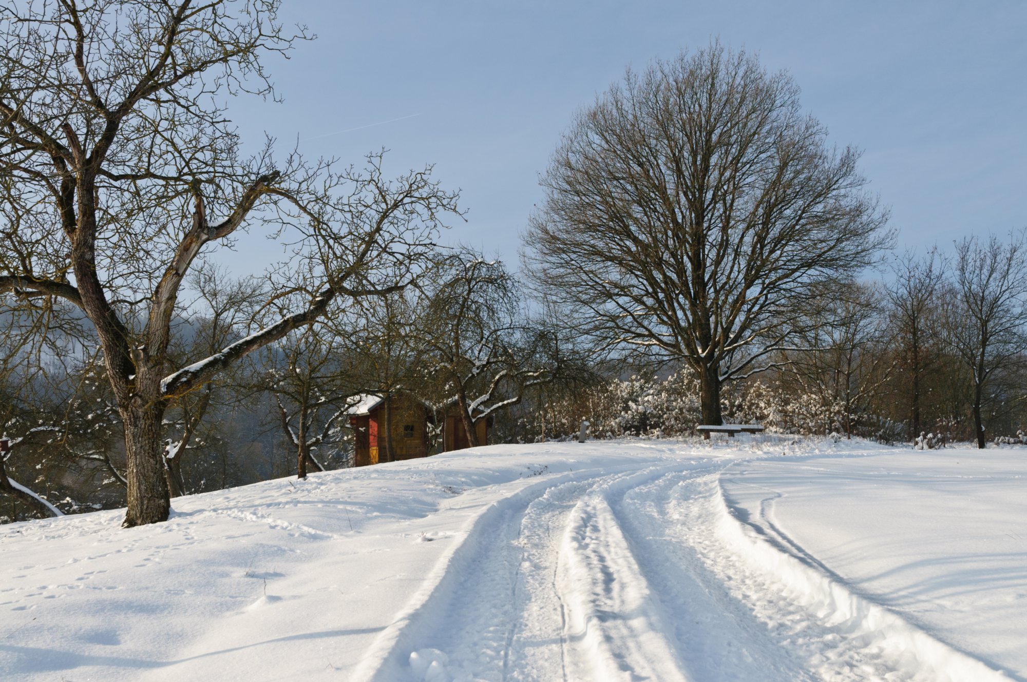 Freilandmuseum Wackershofen bei Schnee 