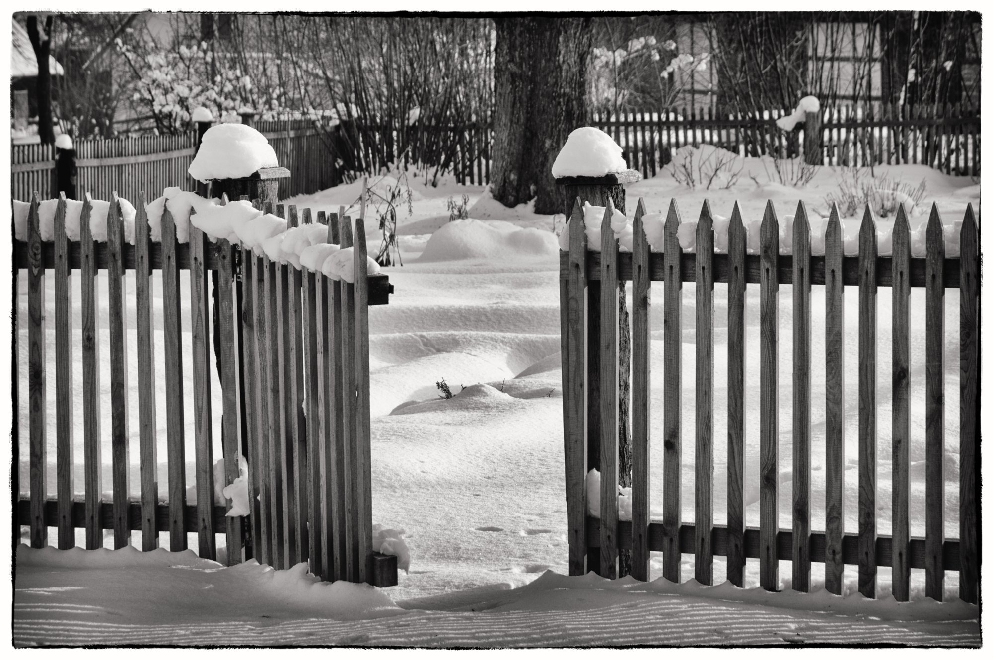 Freilandmuseum Wackershofen bei Schnee 