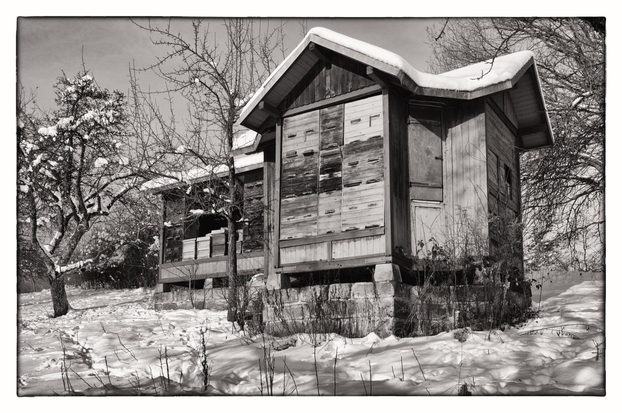 Freilandmuseum Wackershofen bei Schnee 