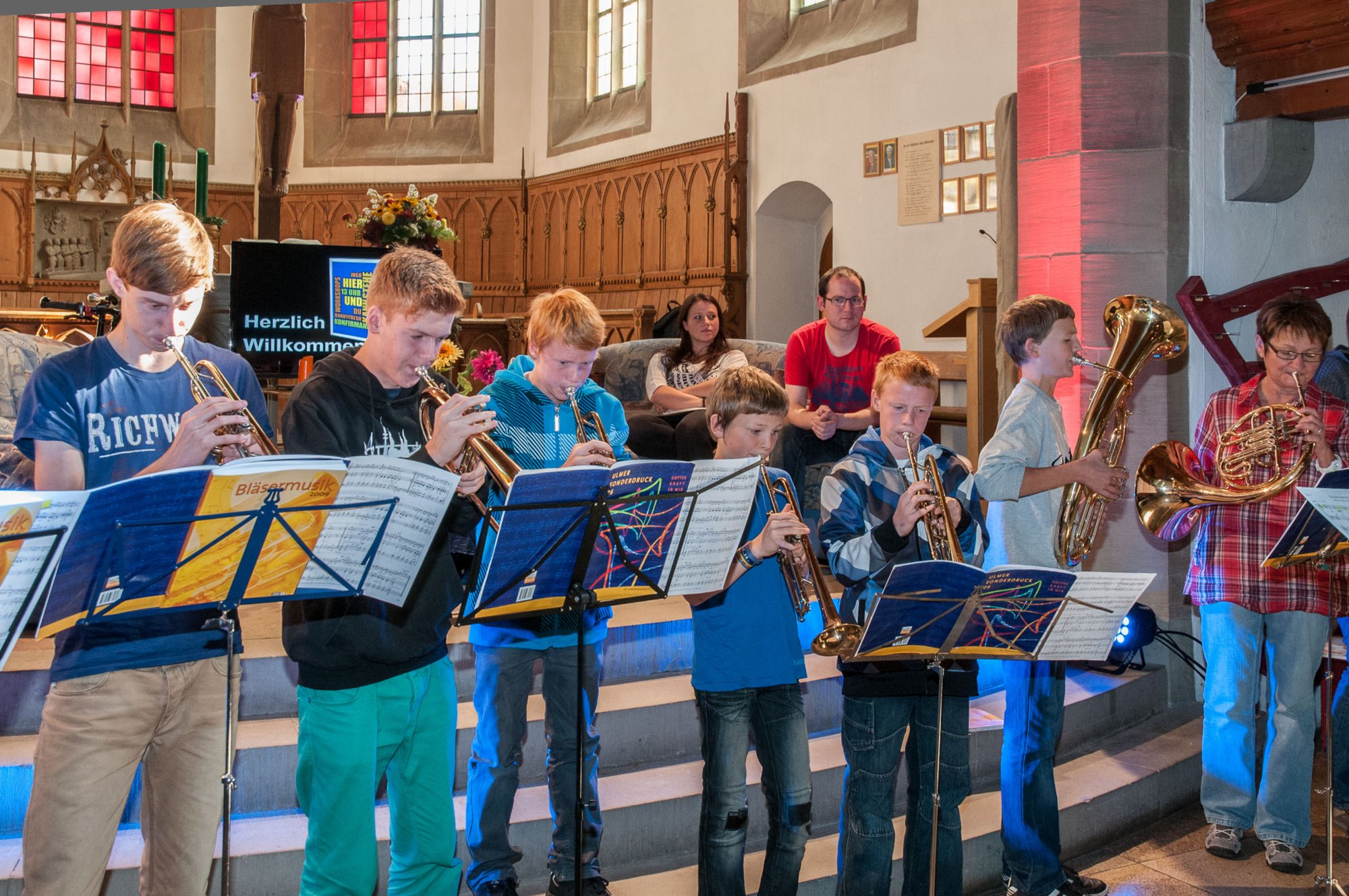 Konfirmandentag Jungbläser beim Eröffnungsgottesdienst