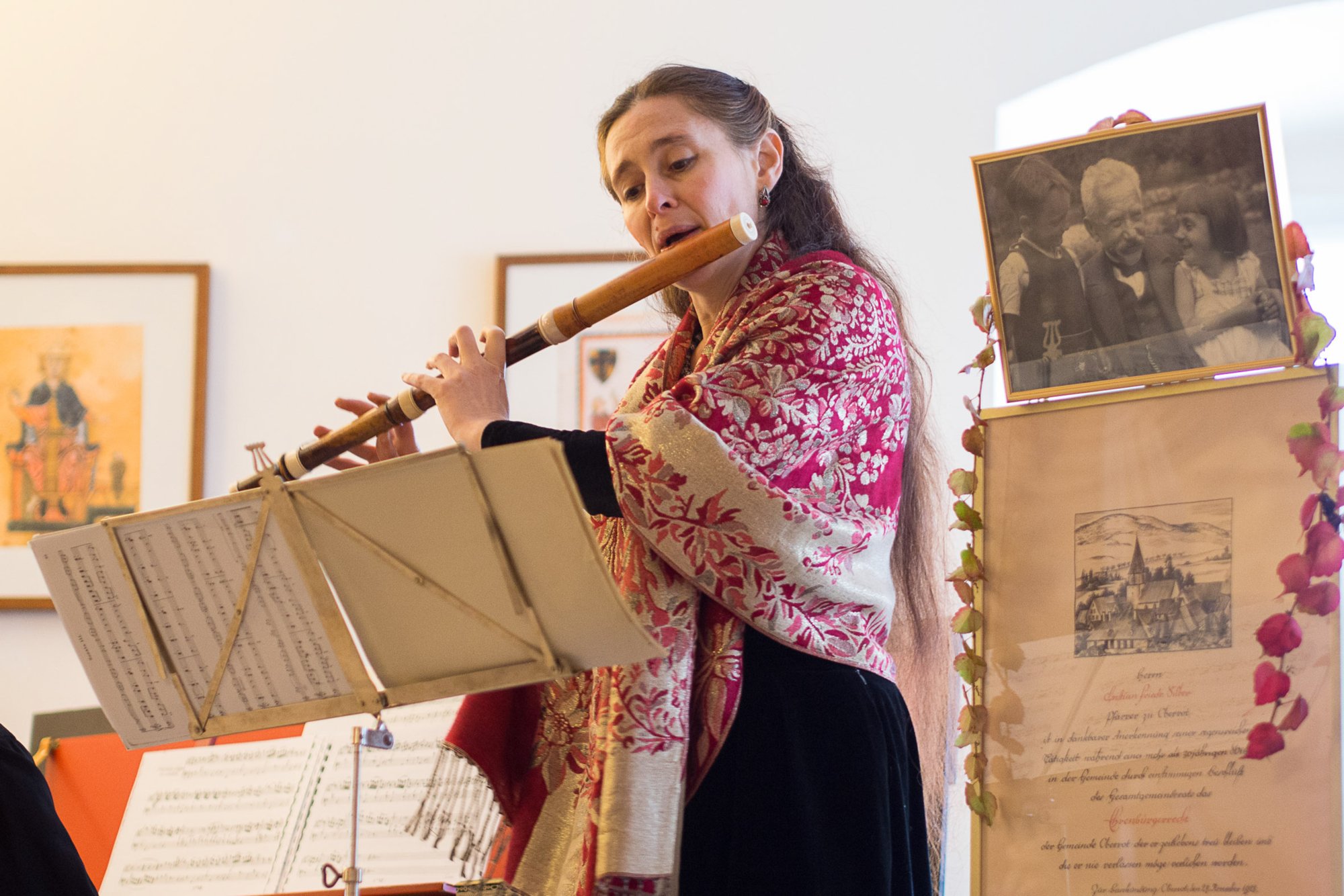 Galina Matjukowa (Traversflöte) Konzert zum Saisonende des ehemaligen Freien Adelssitzes in Oberrot mit Dmitri Subow (Virginal) und Galina Matjukowa (Traversflöte).