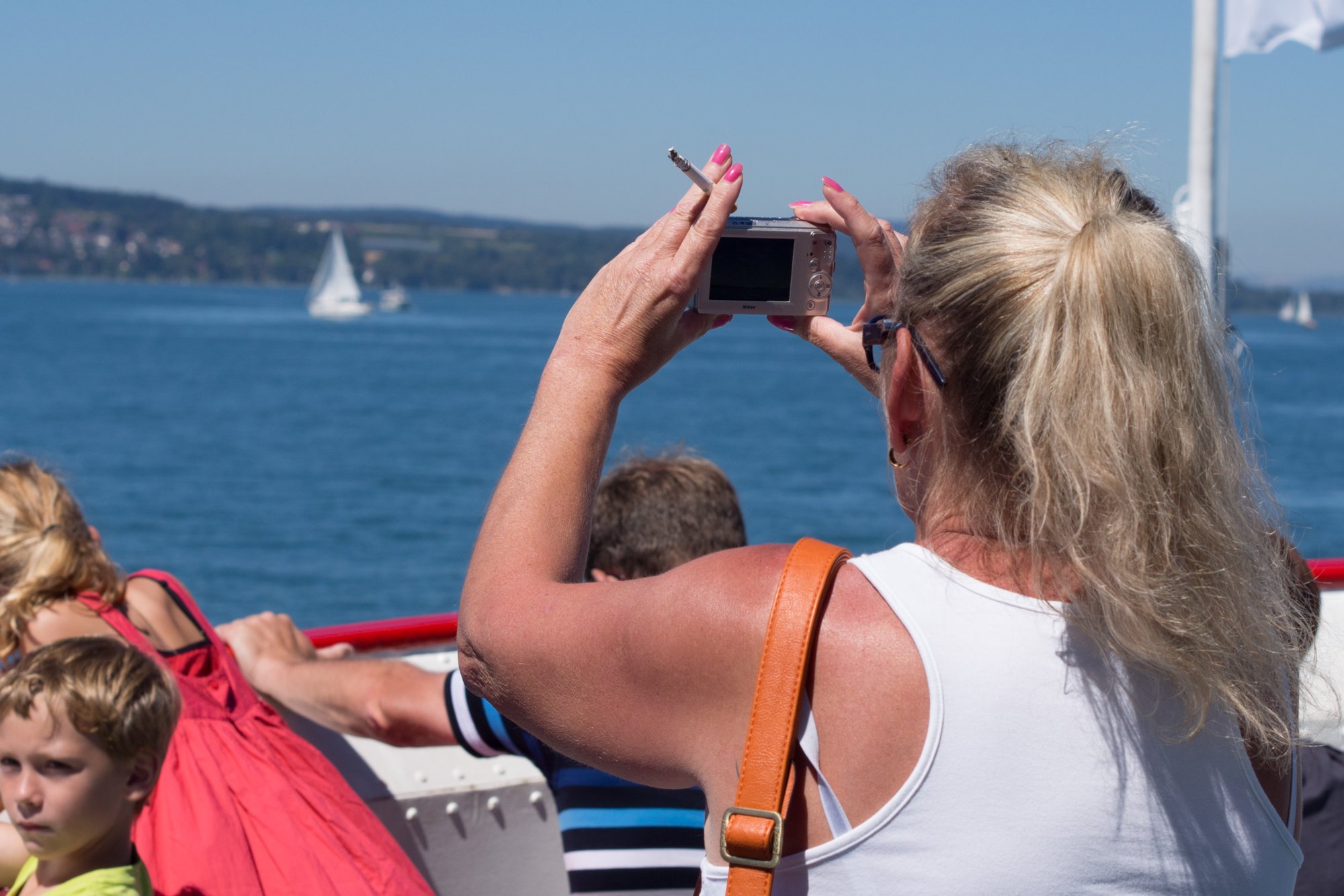 Passagiere Bodenseeschiffahrt: Lindau, Abfahrt in Lindau , Wasserburg, Nonnenhorn, Kressbronn, Langenargen, Friedrichshafen, Immenstaad, Hagnau, Meersburg, Mainau, Einfahrt Konstanz, Stadtbummel durch Konstanz und per Schiff zurück nach Lindau.