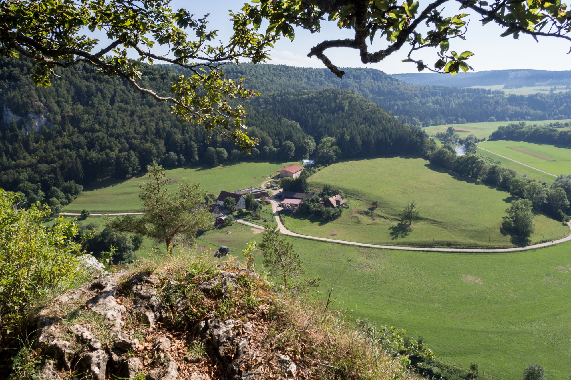 Laibfelsen Wanderung im Oberen Donautal: Route: Start am Kloster Beuron - Knopfmacherfels - Jägerhaus (im Donautal) - Ziegelhütte (im Donautal) - Leibfelsen - Stiegelesfelsen - Knopfmacherfels - Kloster Beuron