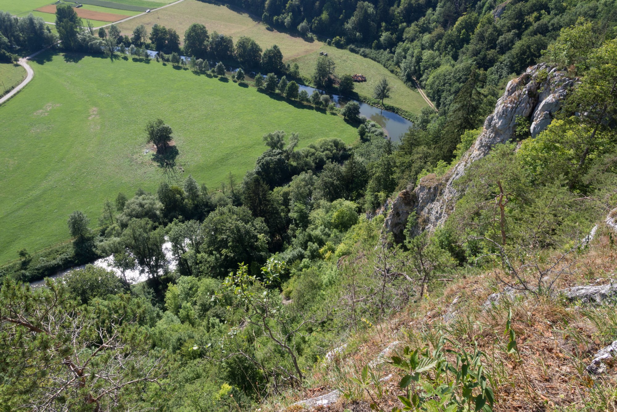 Laibfelsen Wanderung im Oberen Donautal: Route: Start am Kloster Beuron - Knopfmacherfels - Jägerhaus (im Donautal) - Ziegelhütte (im Donautal) - Leibfelsen - Stiegelesfelsen - Knopfmacherfels - Kloster Beuron