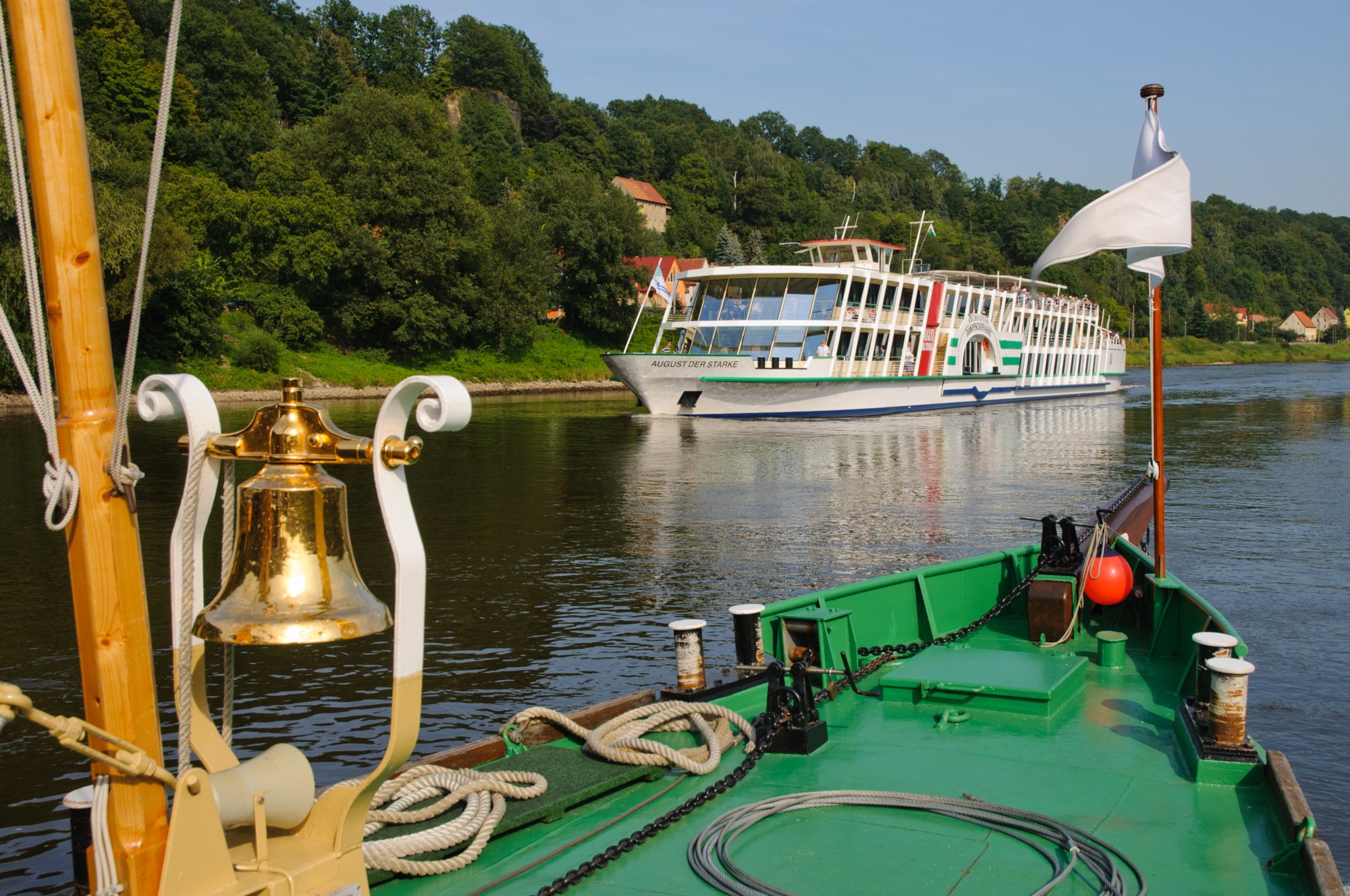 Sächsische Schweiz 2009 Dampferfahrt von Bad Schandau nach Dresden und zurück.