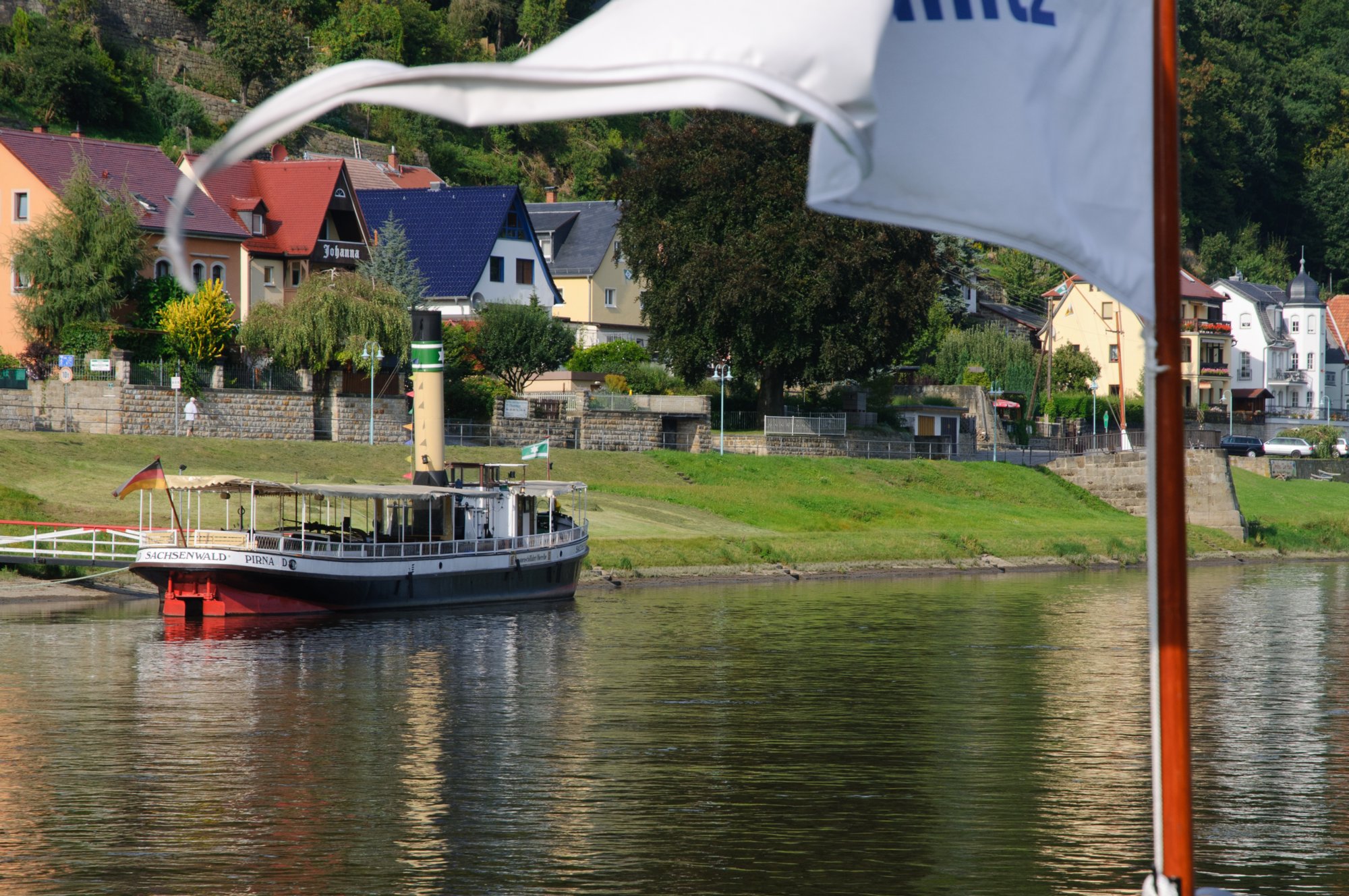 Sächsische Schweiz 2009 Dampferfahrt von Bad Schandau nach Dresden und zurück.