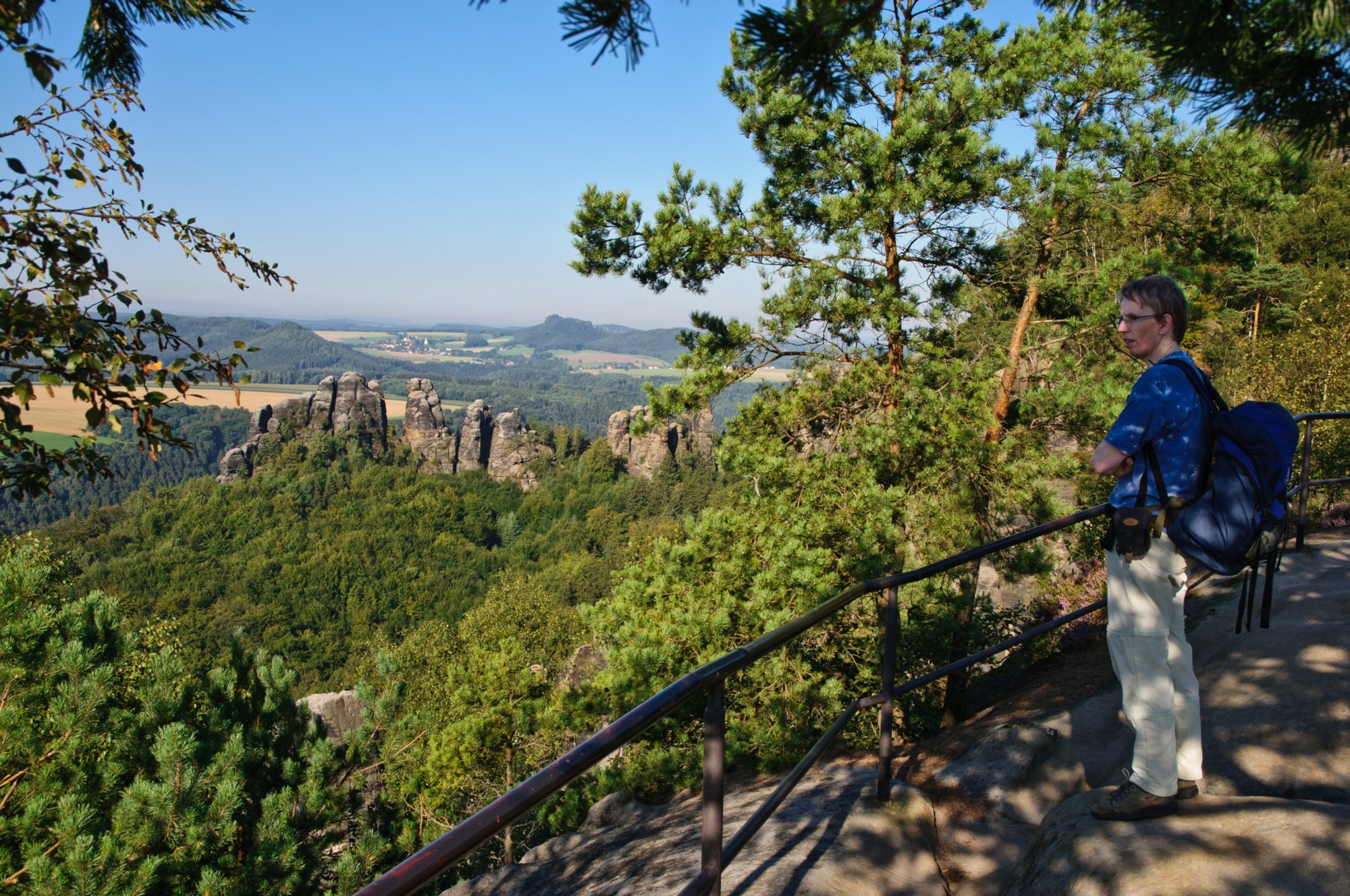 Wanderung zu den Schrammsteinen Wanderungvon Ostrau in die Schrammsteine und auf die Hohe Liebe. Auf dem Schrammsteingradweg.