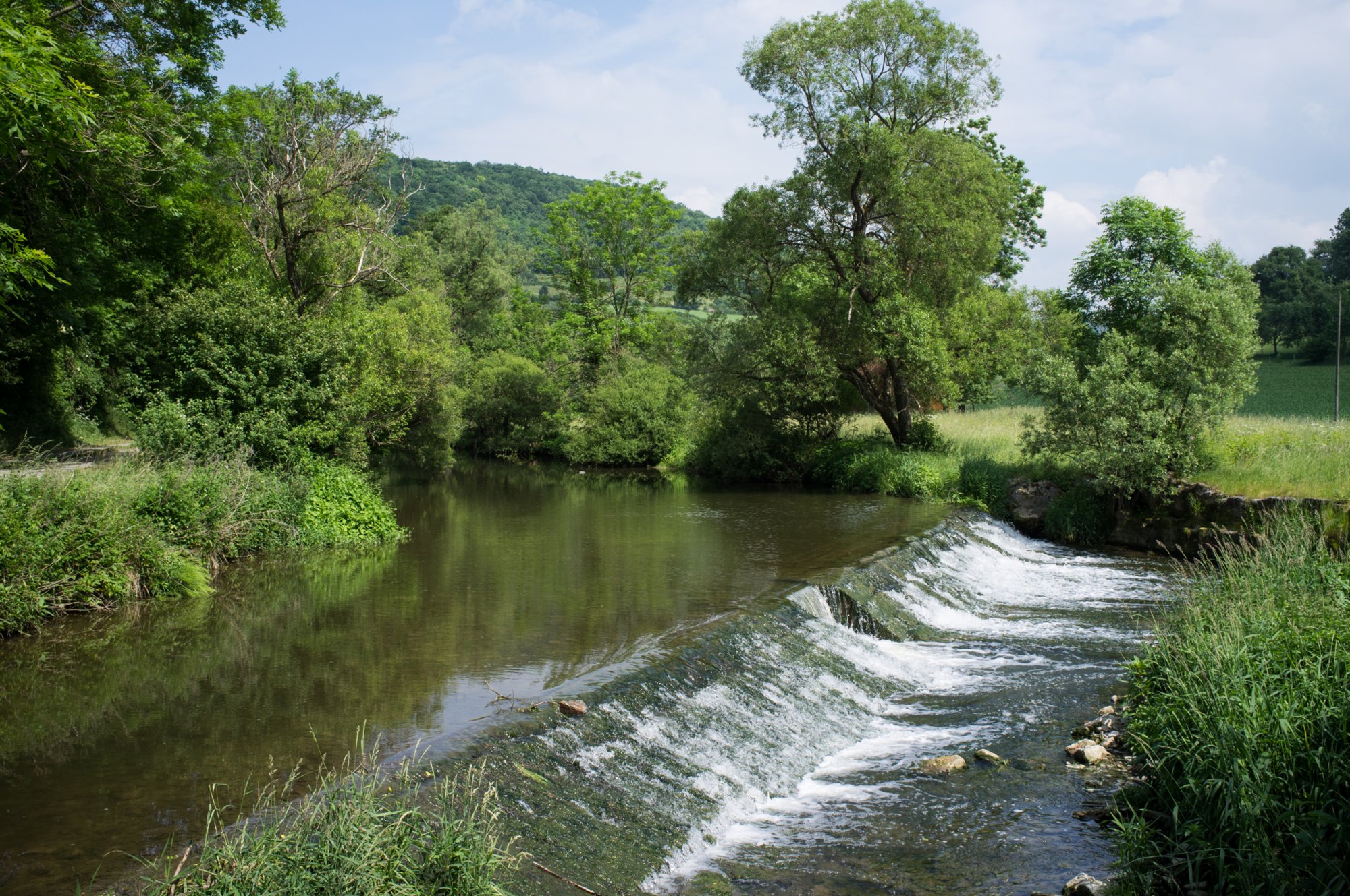 Bühlertal zwischen Gröffelbach und Geislingen Bühlertalweg Abschnitt 3 von Vellberg bis Geislingen (Mündung der Bühler in den Kocher). Zwischen Gröffelbach und Geislingen.