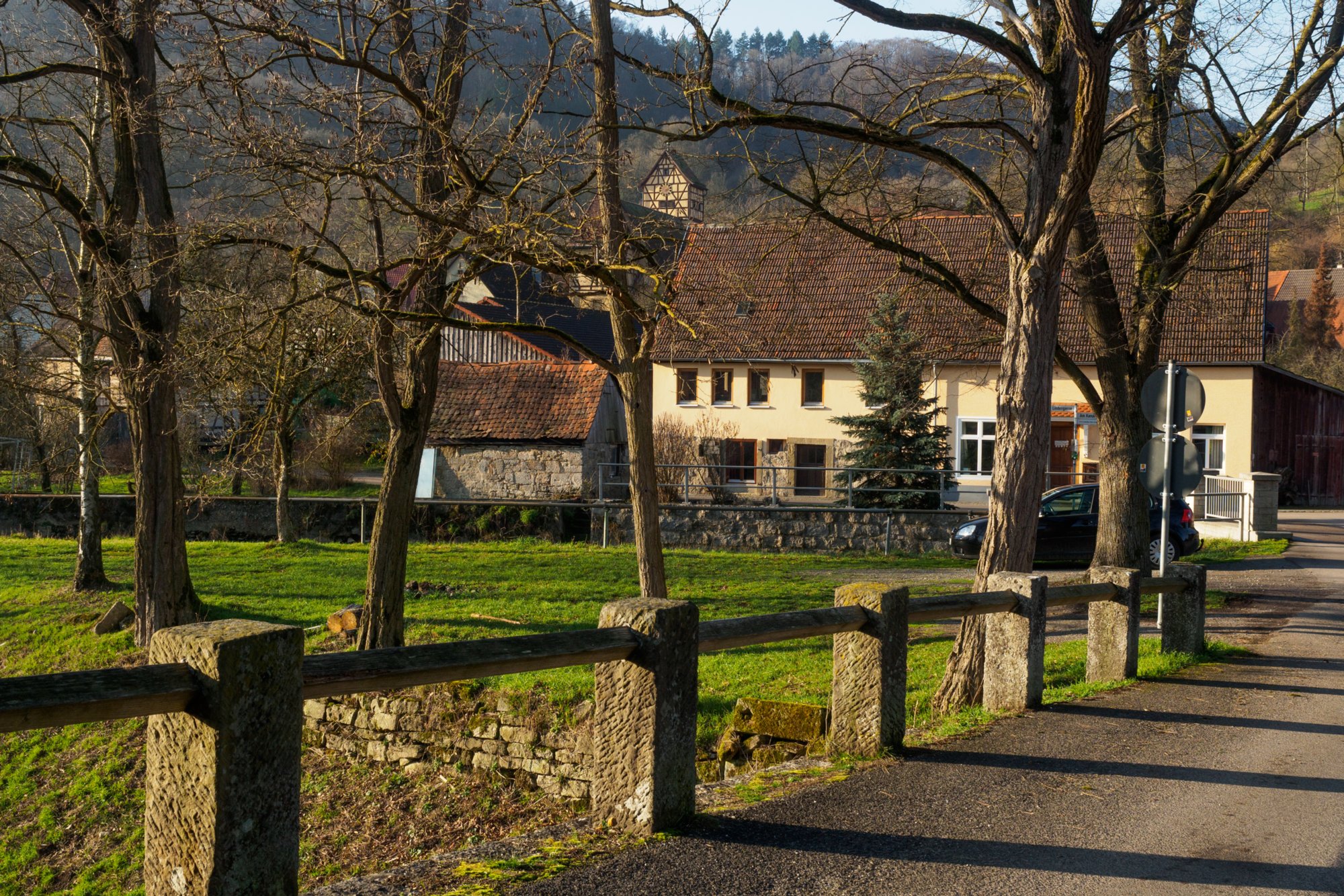 Unterregenbach Wanderung von Bächlingen über Oberregenbach und Unterregenbach. Von dort über den Panoramaweg nach Langenburg und zurück nach Bächlingen.