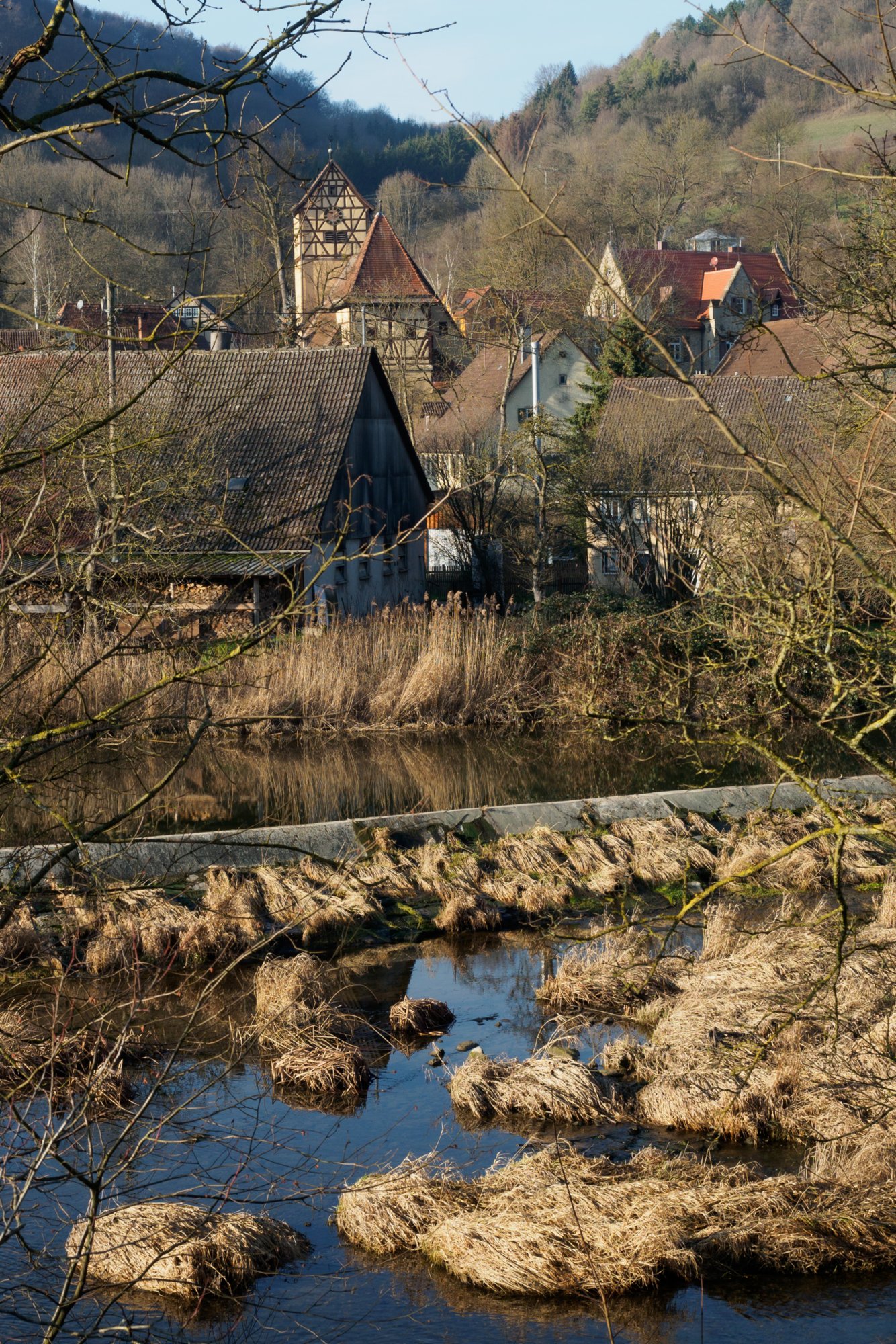 Unterregenbach Wanderung von Bächlingen über Oberregenbach und Unterregenbach. Von dort über den Panoramaweg nach Langenburg und zurück nach Bächlingen.