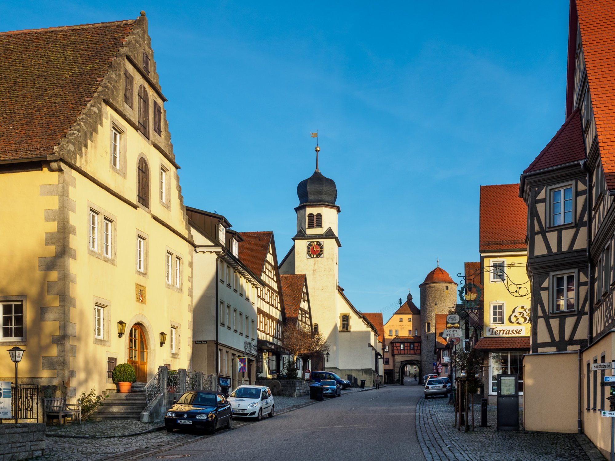 Langenburg Wanderung von Bächlingen über Oberregenbach und Unterregenbach. Von dort über den Panoramaweg nach Langenburg und zurück nach Bächlingen.